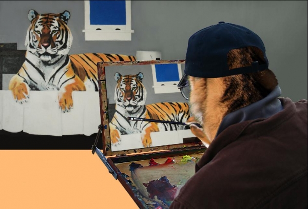 Creation of Tiger Art: Step 9